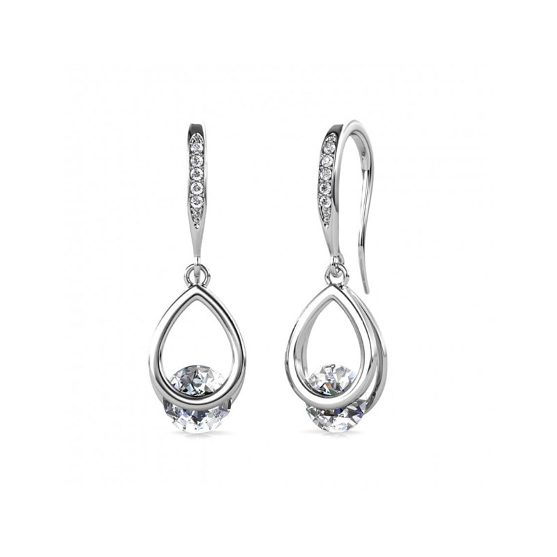 Boucles d'oreilles Tristin Hook - Argenté et Cristal