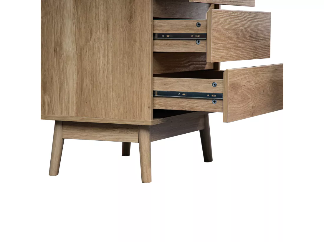 Commode 4 Tiroirs en bois Brun de style Nordique