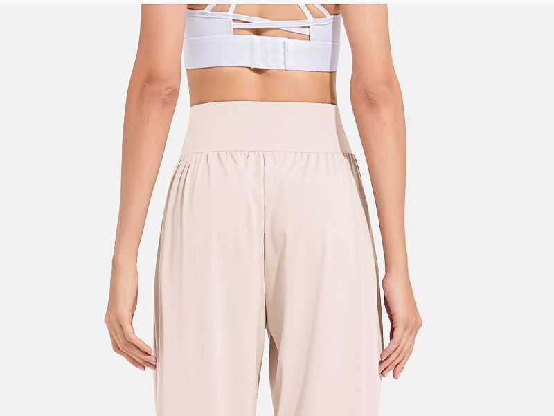 Bolgivy - Effen baggy joggingbroek met trekkoord in de taille