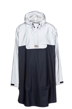 RIVER Unisex-Regenponcho  silber
