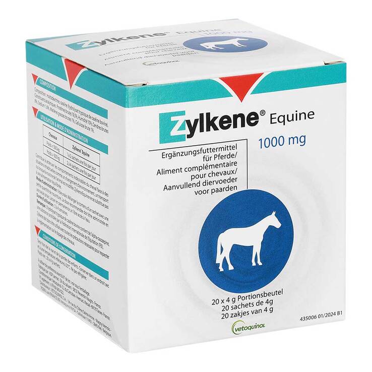 Zylkene Equine Ergänzungs-Futtermittel Pulver für Pferde, 20X4 g