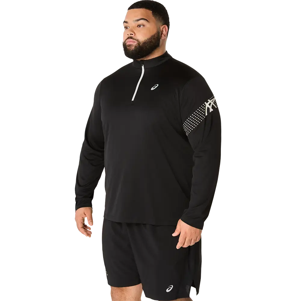 ASICS Icon 1/2 Zip Hardloopshirt Lange Mouwen Zwart Heren