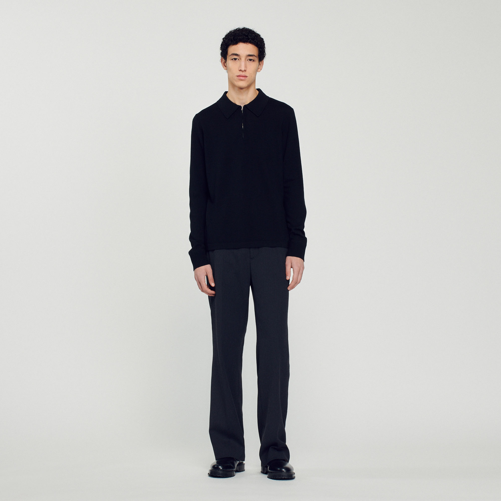 Pull polo en maille