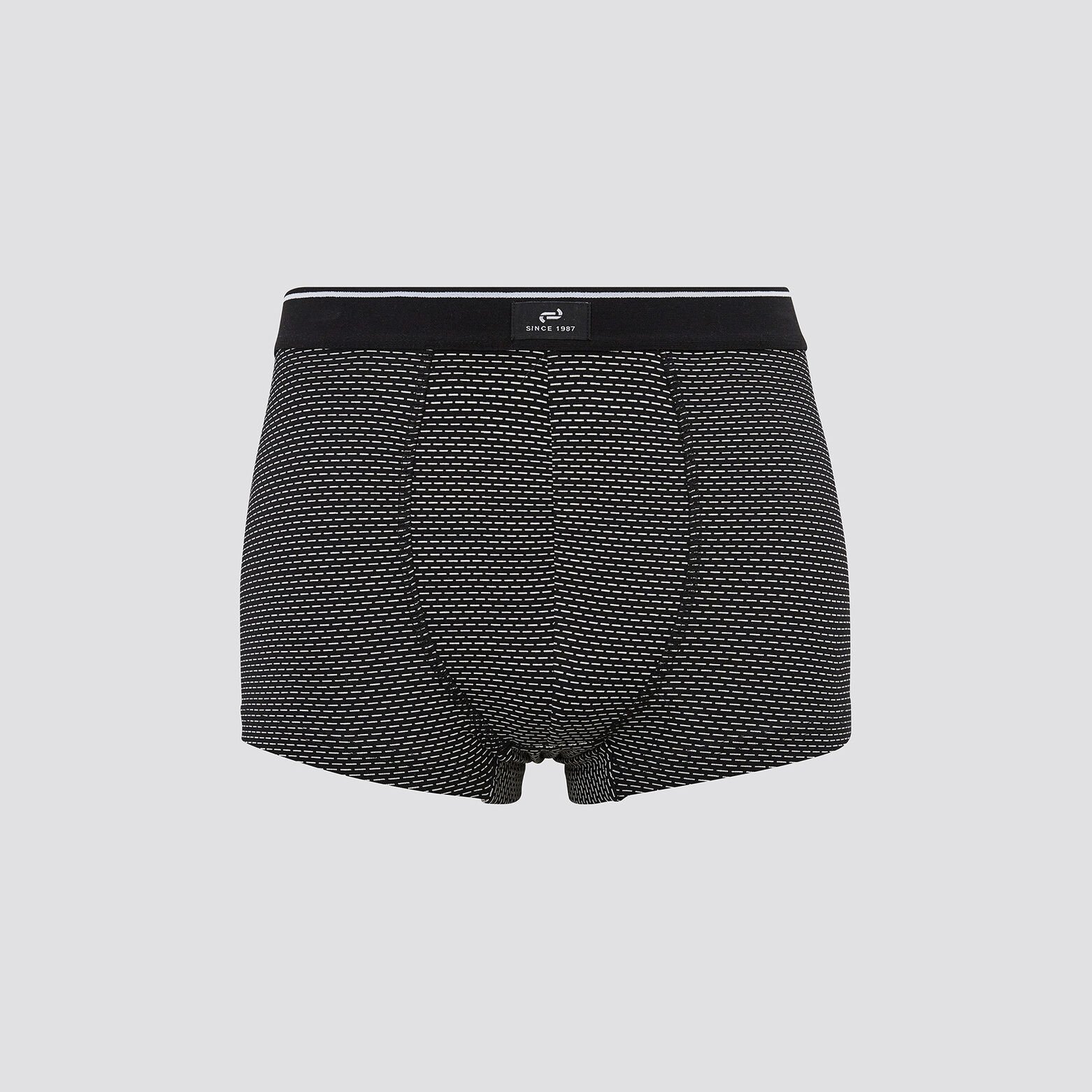 Lot de 5 boxers micromotifs coton issu de l'agri. Blanc/ Ecru