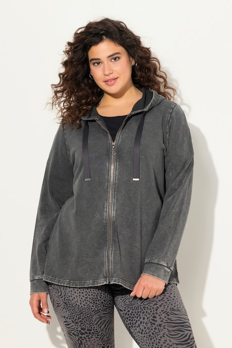 Hoodie-Jacke, Vintage, Rückenmotiv, Kapuze