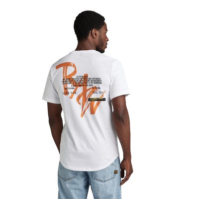 Tee-shirt à manches courtes homme Back Gr Lash R T BLANC G-STAR