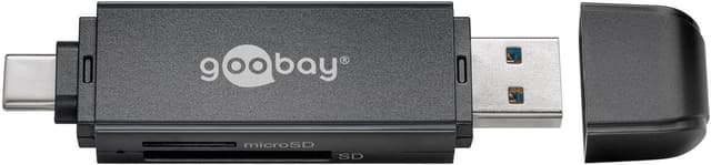 Goobay USB 3.0, USB-C™-kortlæser 2-i-1