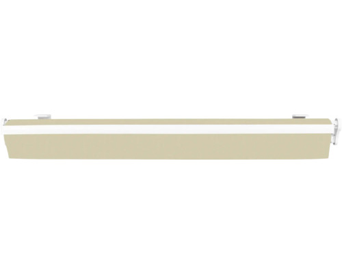 SOLUNA knikarmscherm Proof 2,5x2 Stofdesign 7548 Frame RAL 9010 Zuiver Wit Aandrijving rechts incl. slinger