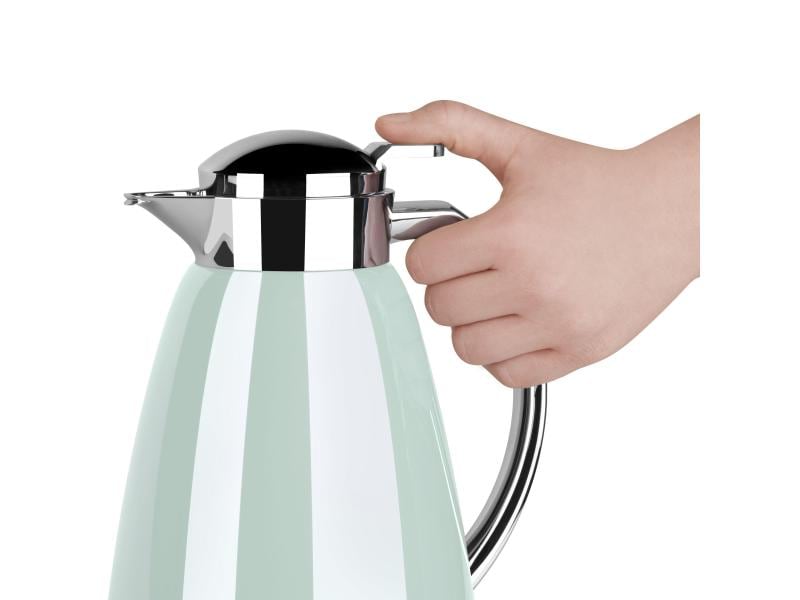 Emsa Thermoskanne Campo 1000 ml, Pastell Mint Isolierkanne mit Schraubverschluss und Ausgussknopf