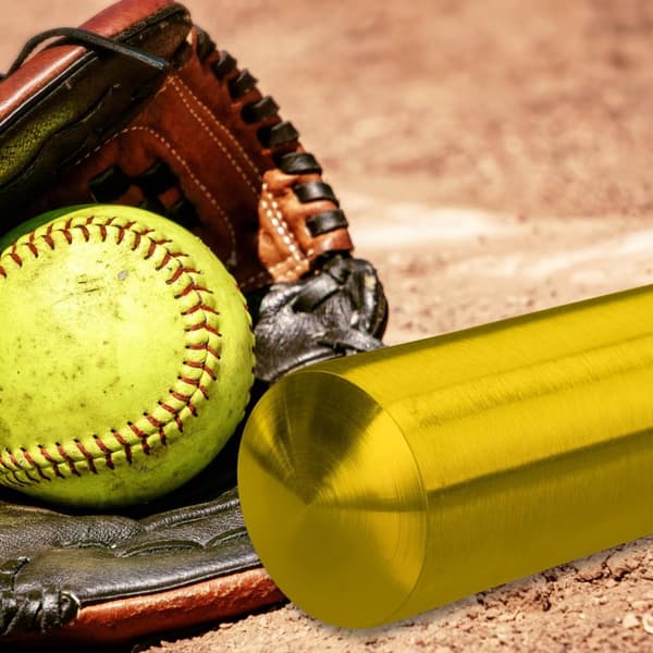 Baseballballtre i gyllen aluminium