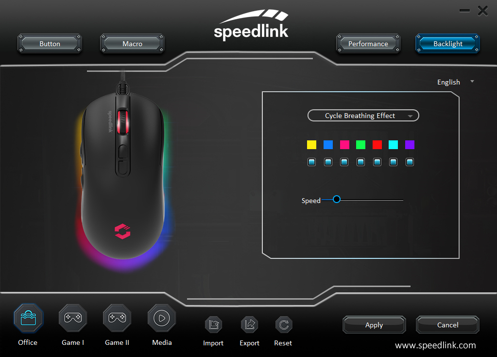 Speedlink – Taurox Gaming Mus – Sort