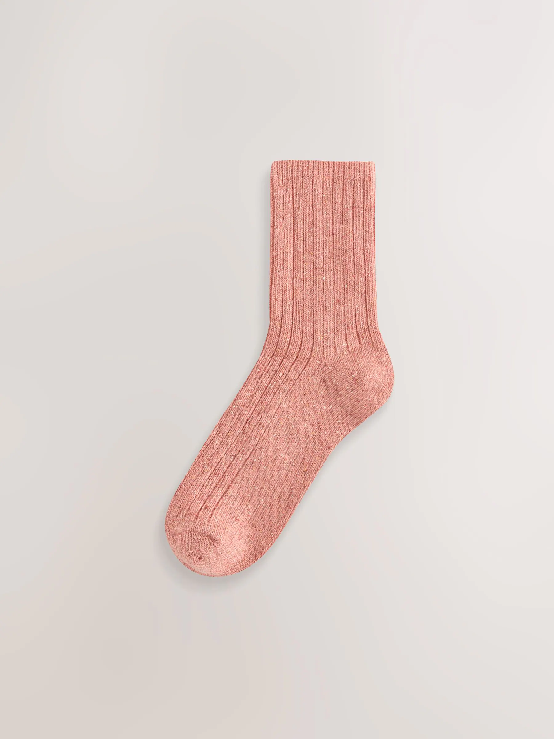 Roze/Naturel/Choco - Thermische enkelsokken van wol-zijdemix verpakking van 3