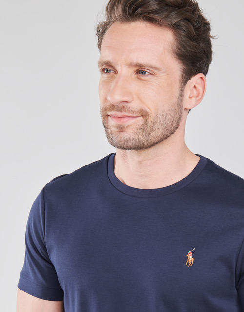 Polo Ralph Lauren - T-SHIRT AJUSTE COL ROND EN PIMA COTON LOGO PONY PLAYER MULTICOLO Azul