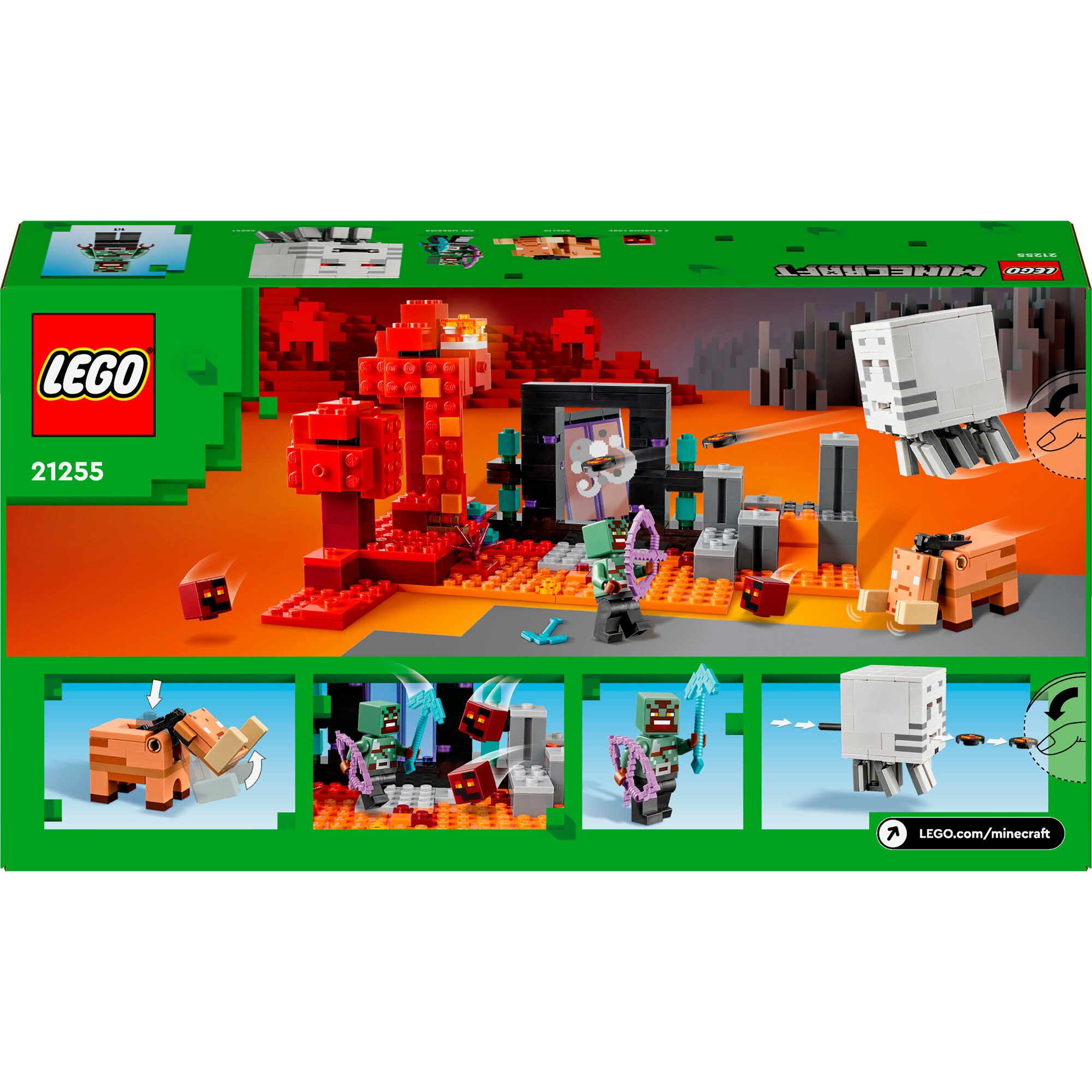 LEGO Konstruktionsspielzeug Minecraft Hinterhalt am Netherportal