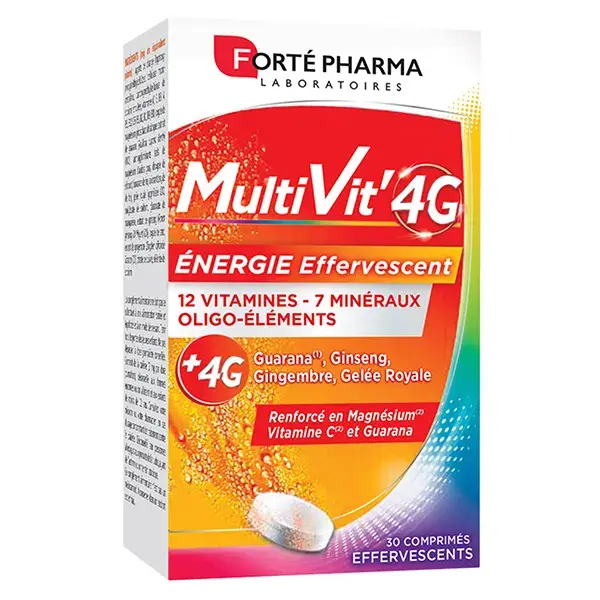 Forté Pharma MultiVit' 4G Energy 30 comprimidos efervescentes Vitaminas, Minerais