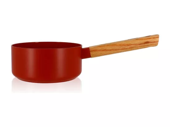 Ogo Living - Casserole Ector 16cm En Aluminium Paprika Avec Manche En Bois