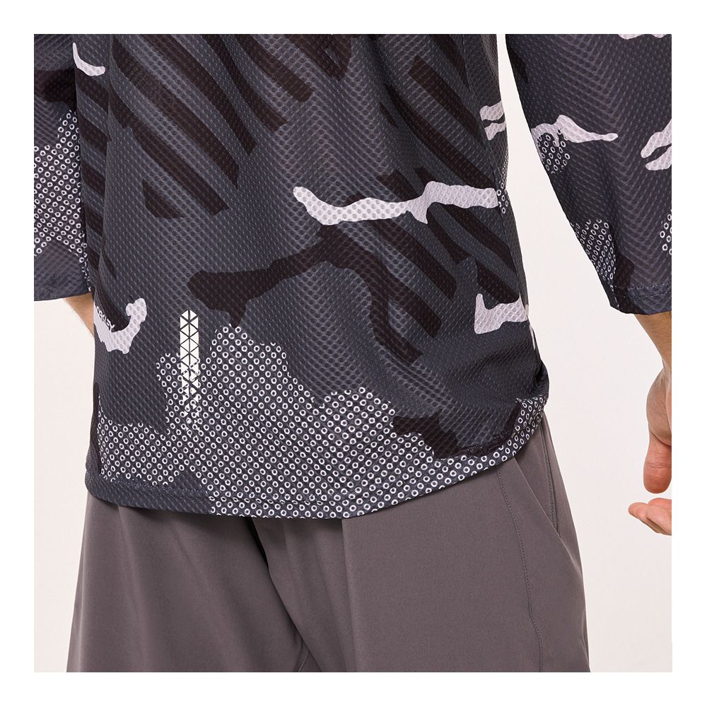 Oakley RIDE FREE - Maillot Homme black stripe/grip camo