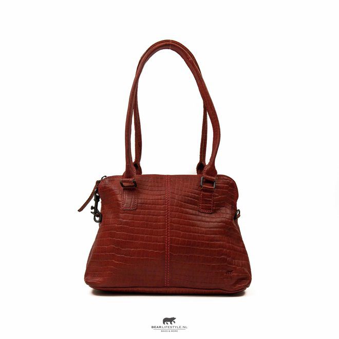 Bear Design Croco Hand/ Schoudertas Petra Rood BBC1792