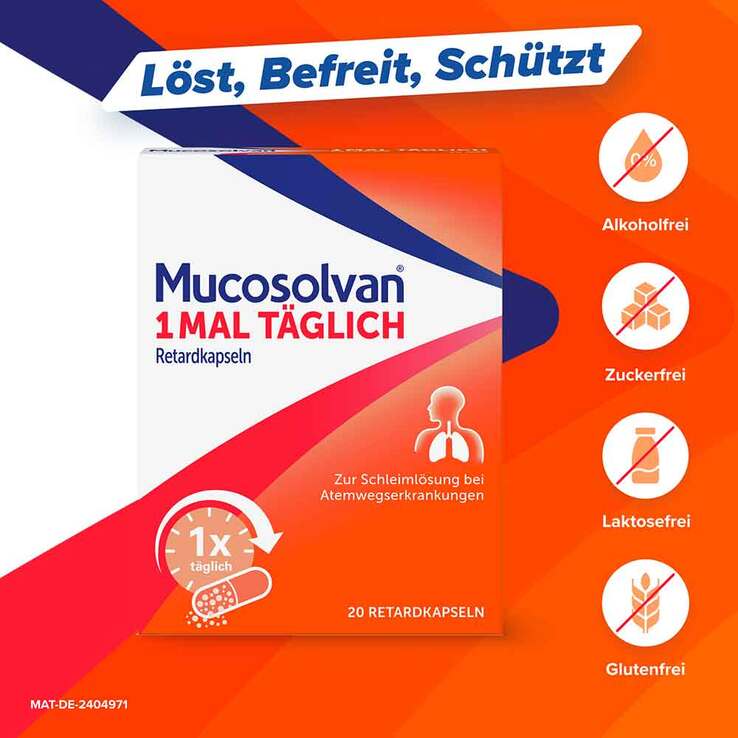 Mucosolvan 1x täglich Retardkapseln, 20 St