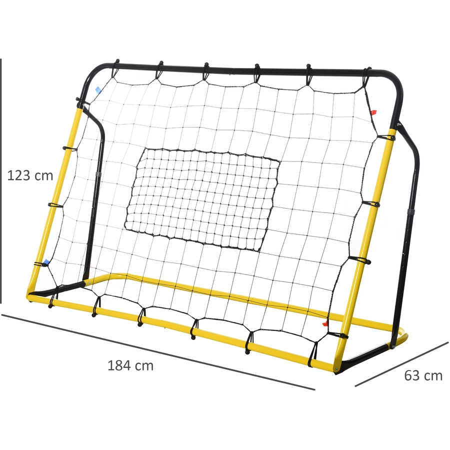 HOMCOM Fußballnetz für mehrere Ballsportarten gelb, schwarz