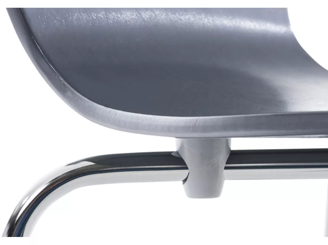 Chaise de conférence - Bois - Gris - Aaron