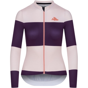 Café du Cycliste Constance Langarmtrikot Quetsche / Rosa Damen