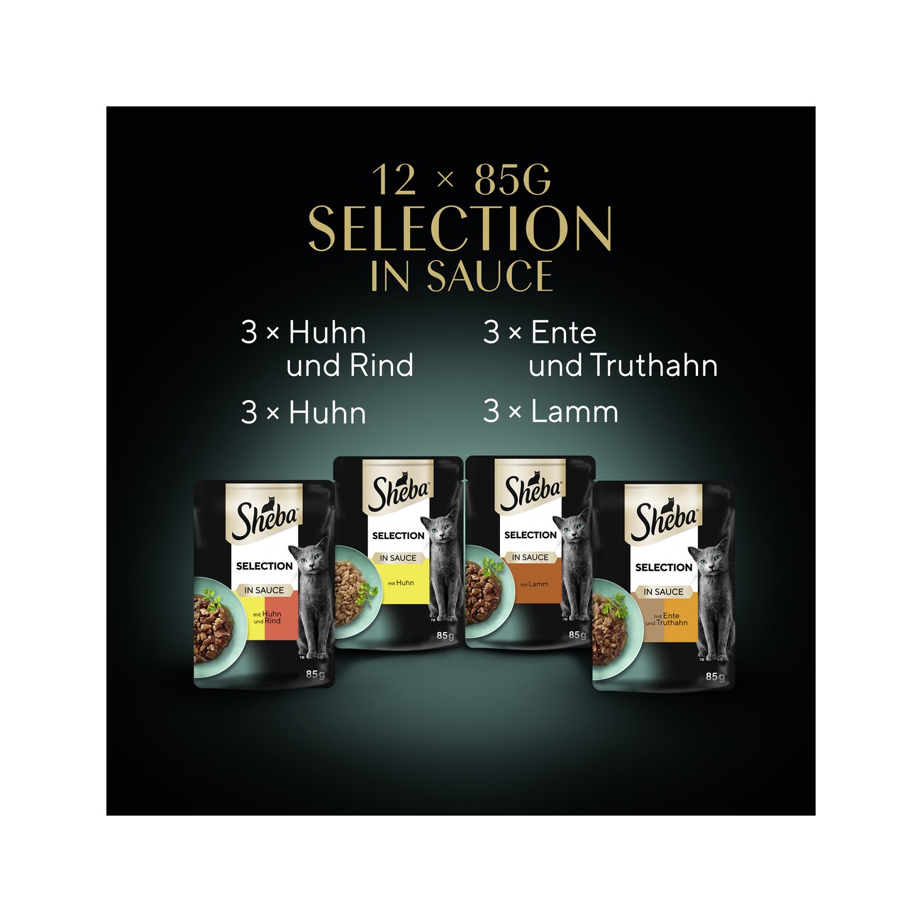 Sheba Selection in Sauce 12x85g Herzhafte Komposition