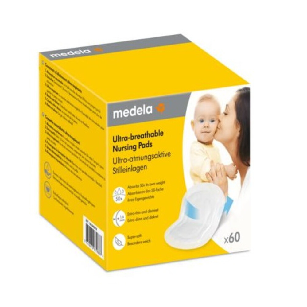 Medela Wegwerp Zoogcompressen Ultra Ademend Extra Dun60 stuks