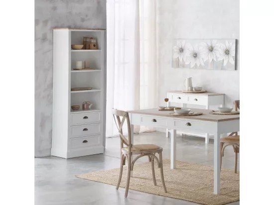 Étagère en bois blanc 63.5x40x180.5h