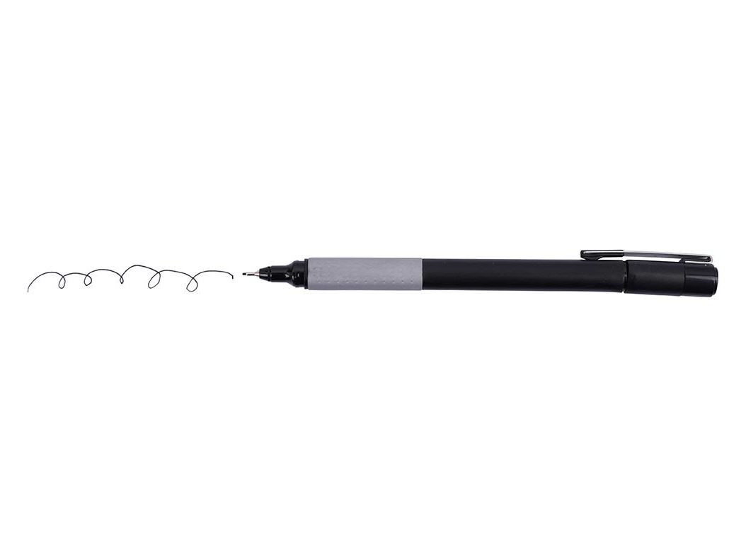CANETA PONTA FINA AUCHAN PRETA 0.5MM