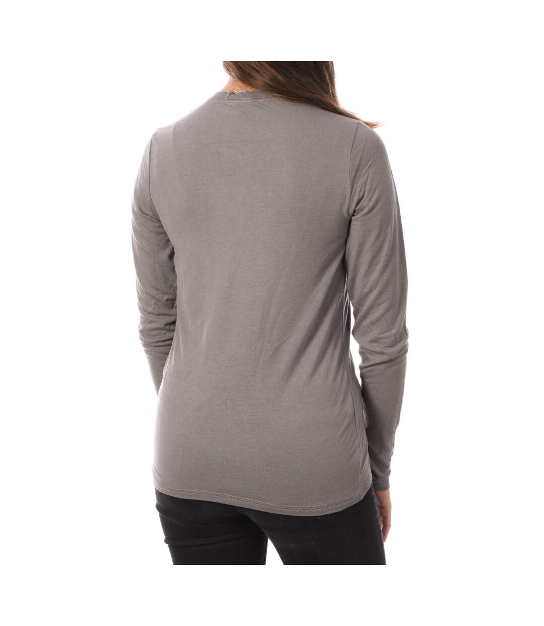 T-Shirt Manches Longues Gris Femme JDY Suma