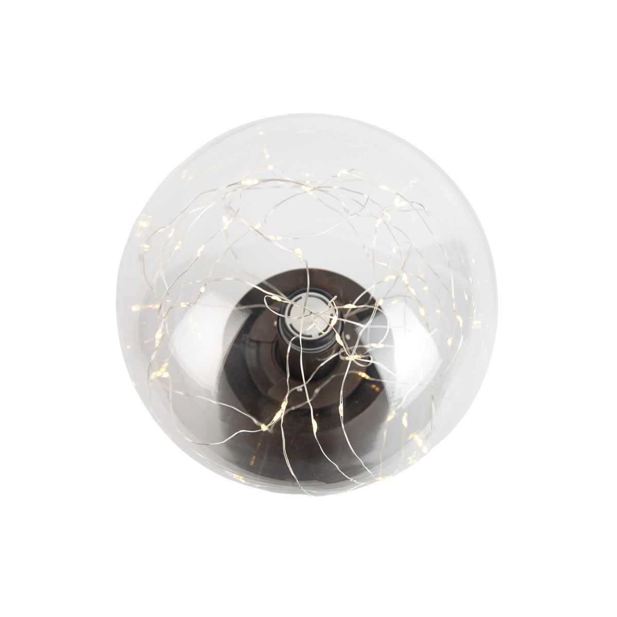 Hotel chique tafellamp donkerbrons met helder glas incl. E27 lichtsnoer - Pallon Trend