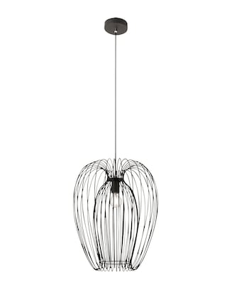 FABAS LUCE Retrofit Pendelleuchte CAMP 40 cm schwarz