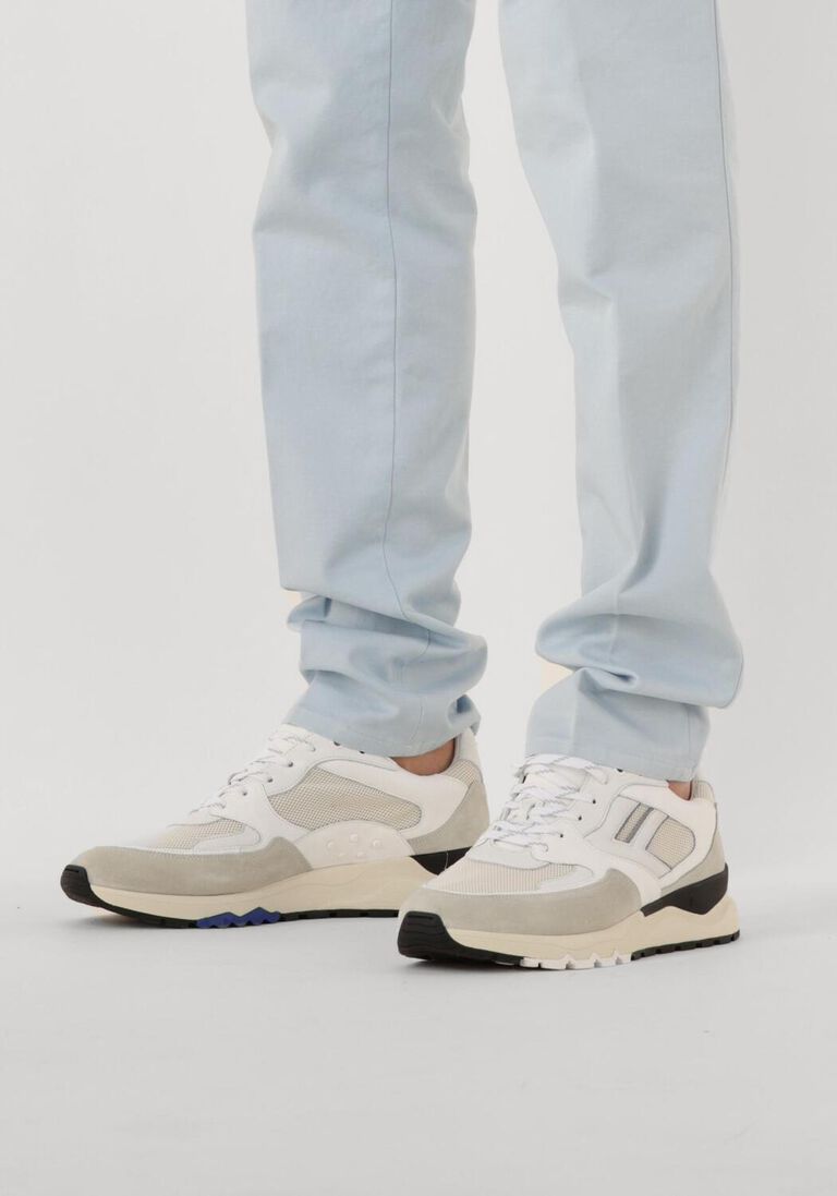 witte floris van bommel lage sneakers sfm-10154 de treener