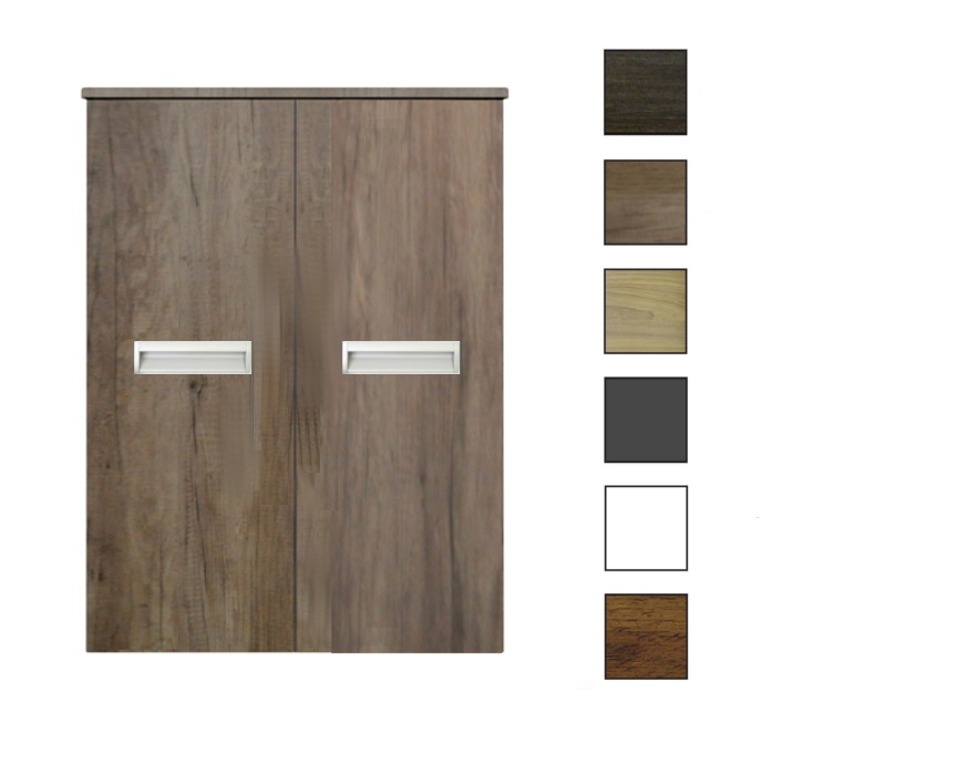 Sanicare kolomkast met inliggende greep 67x90x32cm truffel