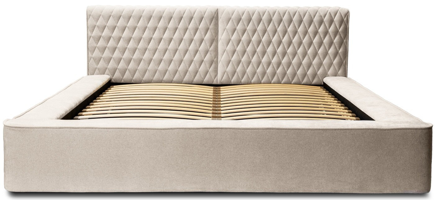 Trae Mobler Azurro 180 x 200 cm Gestoffeerd Bed Beige
