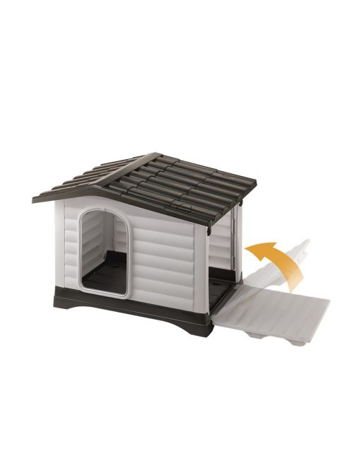 Ferplast Dogvilla Grijs&Bruin - Hondenhok