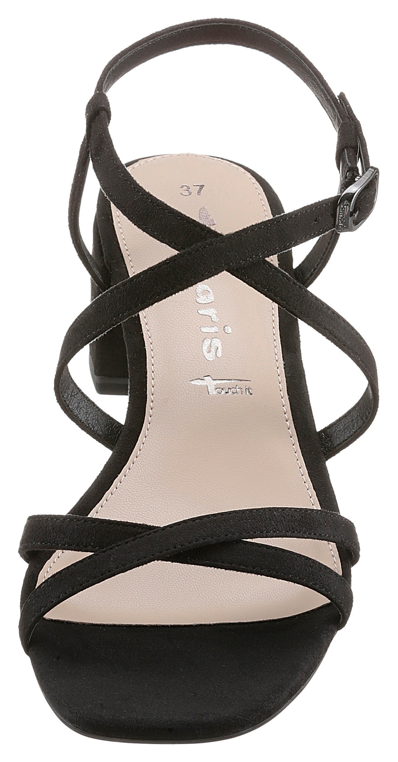 Tamaris Sandalette  , Sommerschuh, Sandale, Blockabsatz, mit feinen Riemchen