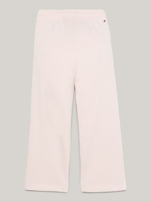 Calça Jogger de Pernas Largas com Logo Universitário em Estilo Cursivo