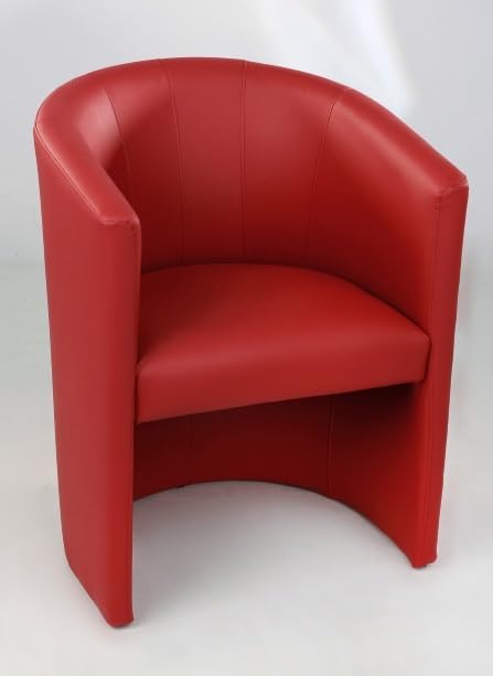 Design Farbe Rot Sessel Clubsessel Loungesessel Club Möbel Bürosessel Praxismöbel Kunstleder Neu