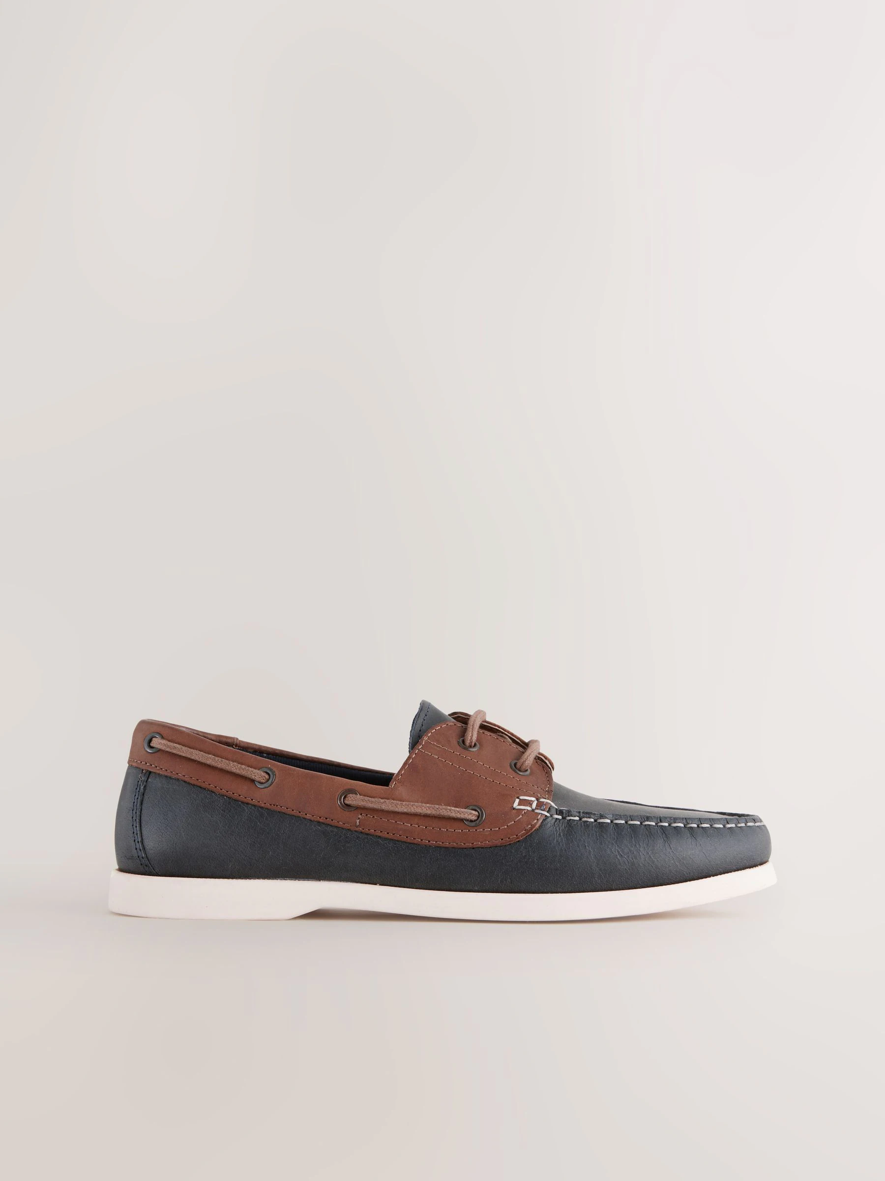 Donkerblauw - Leren bootschoen