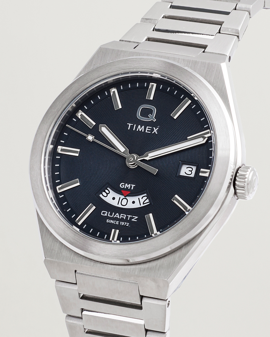 Timex Q Timex Continental GMT Stainless Steel 39mm Black Dial