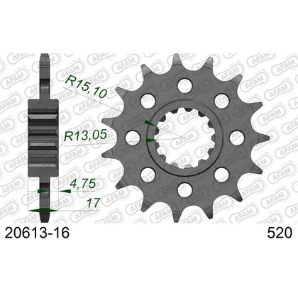 Kit chaine AFAM 520 Type Acier Origine