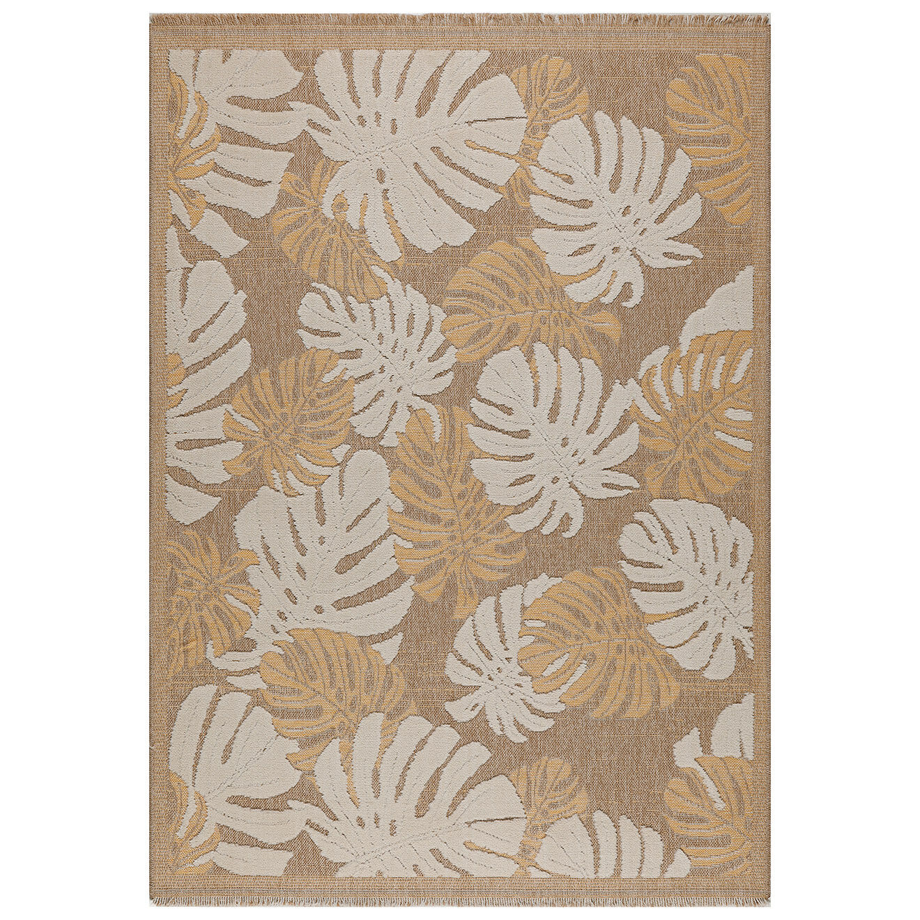 Nazar Rugs Tapis aspect jute TULUM 9062 jaune - 60x180 cm