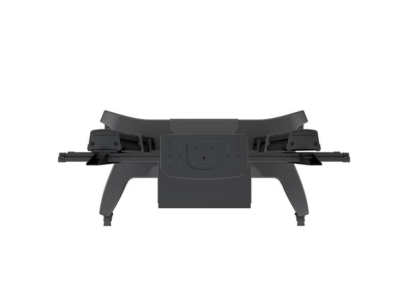 Multibrackets TV-Trolley M Public Dual Pillar 180 HD Schwar Mobiler Bodenständer mit Regal und Kamerahalterung