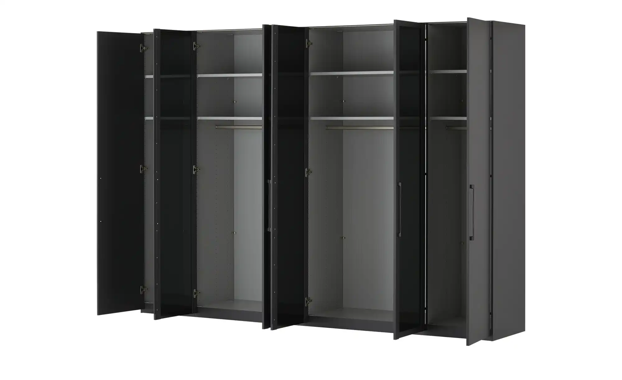 Drehtürenschrank 300 cm mit Glastüren Uma