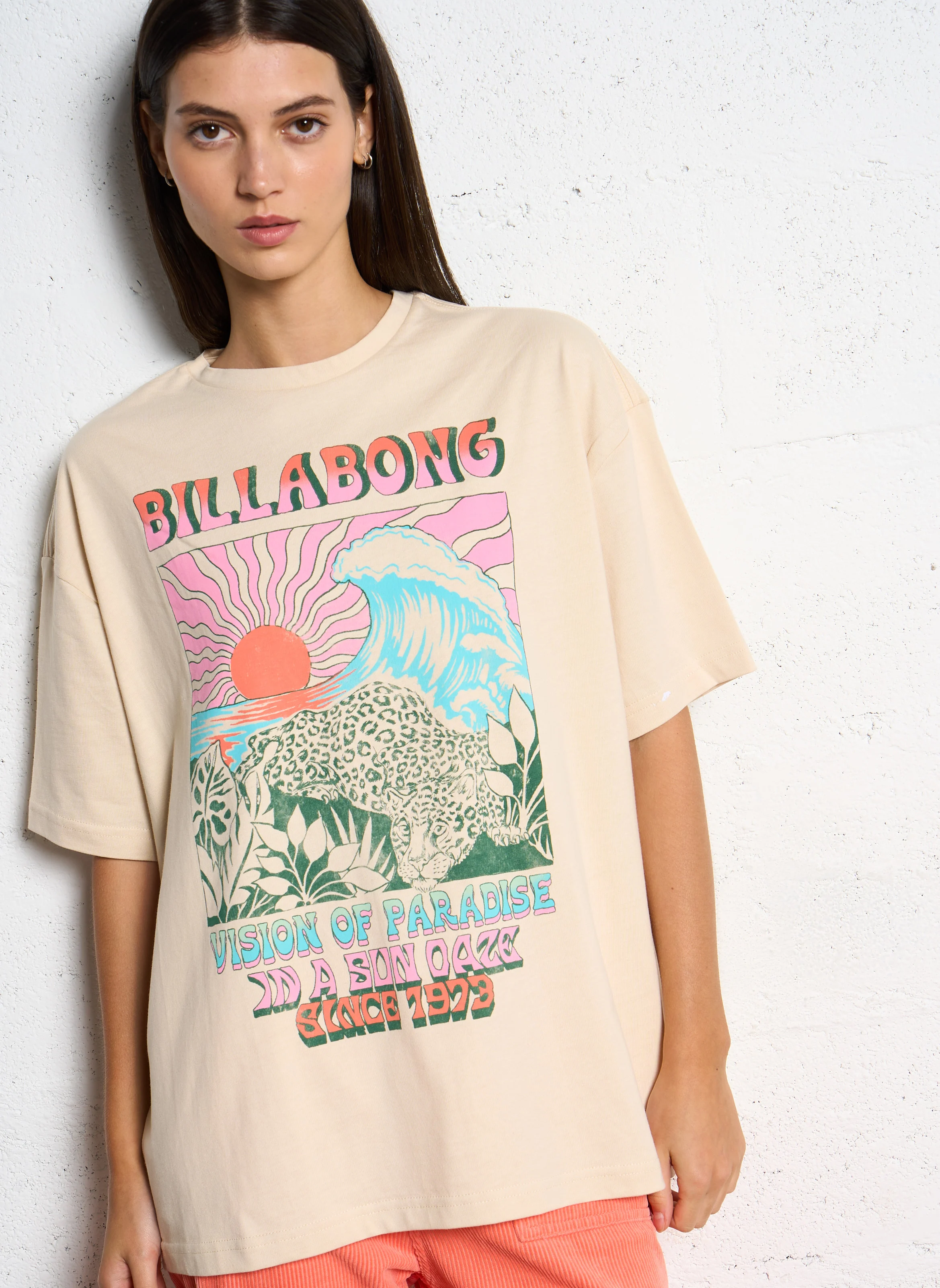 VISION OF PARAD - Tee-shirt col rond en coton | Beige