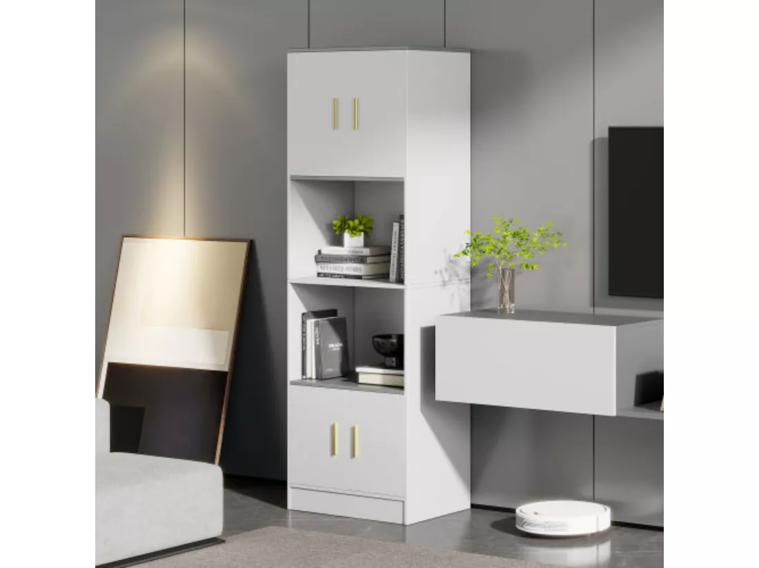 Arturesthome vitrine blanche élégante - 4 portes