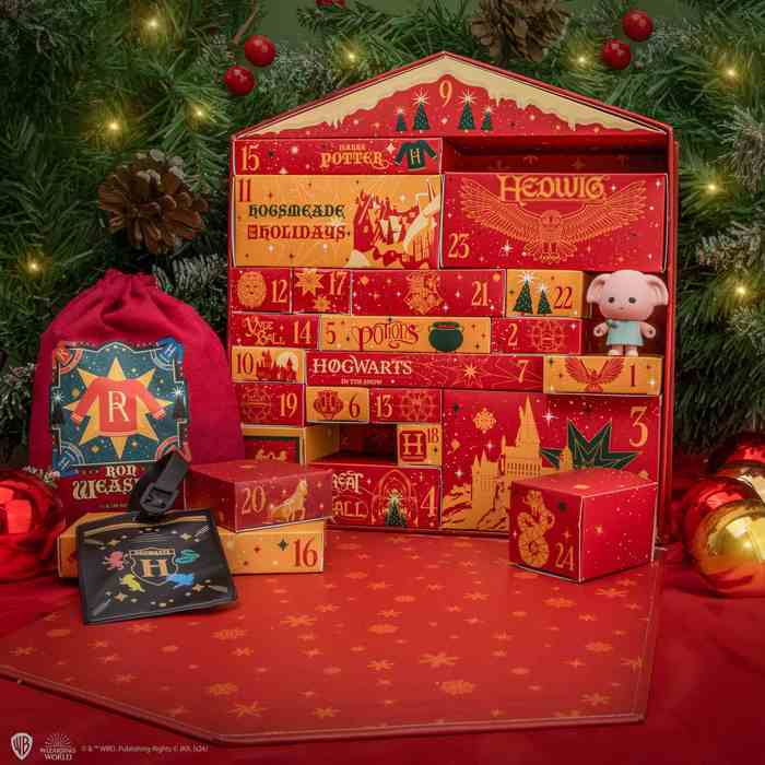 (26x28cm) Deluxe Adventskalender Geschenk Weihnachts Kalender Lizenziert (CR2106) - Harry Potter Hogwarts