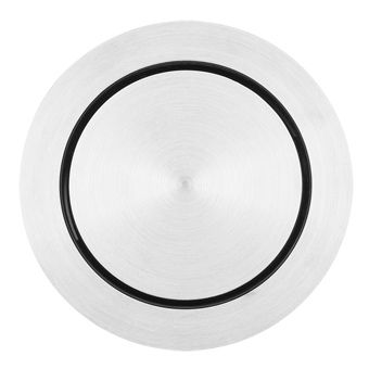 Wisa Pneumatiek bedieningsplaat Solo steel pneumatisch Ø6.6cm zonder hefboom RVS